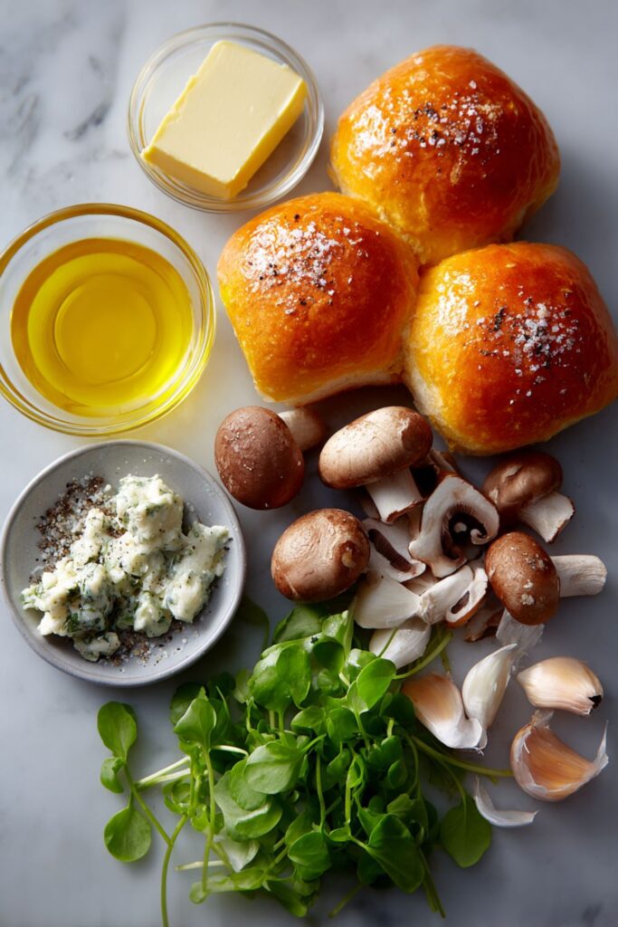 Mary Berry Brioches with Wild Mushrooms and Watercress Recipe