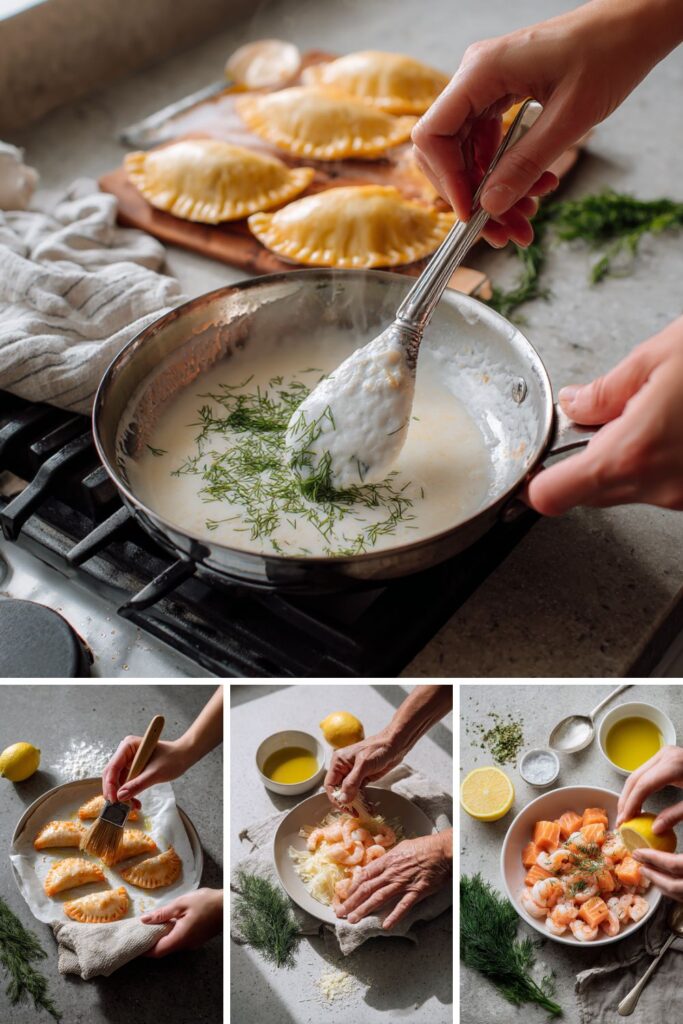 Mary Berry Salmon and Prawn Filo Purses Recipe