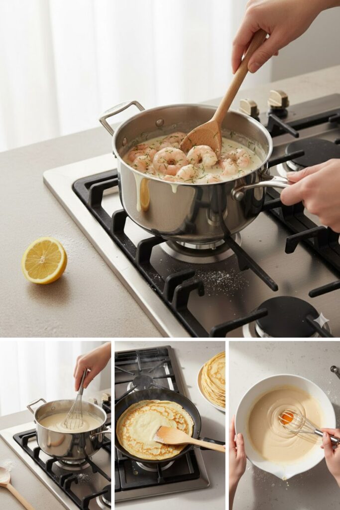 Mary Berry Creamy Seafood Crêpes Recipe