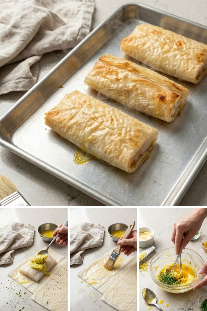 Mary Berry Halibut in Filo Parcels Recipe
