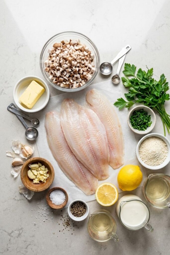 Mary Berry Mushroom-Stuffed Sole Fillets Recipe