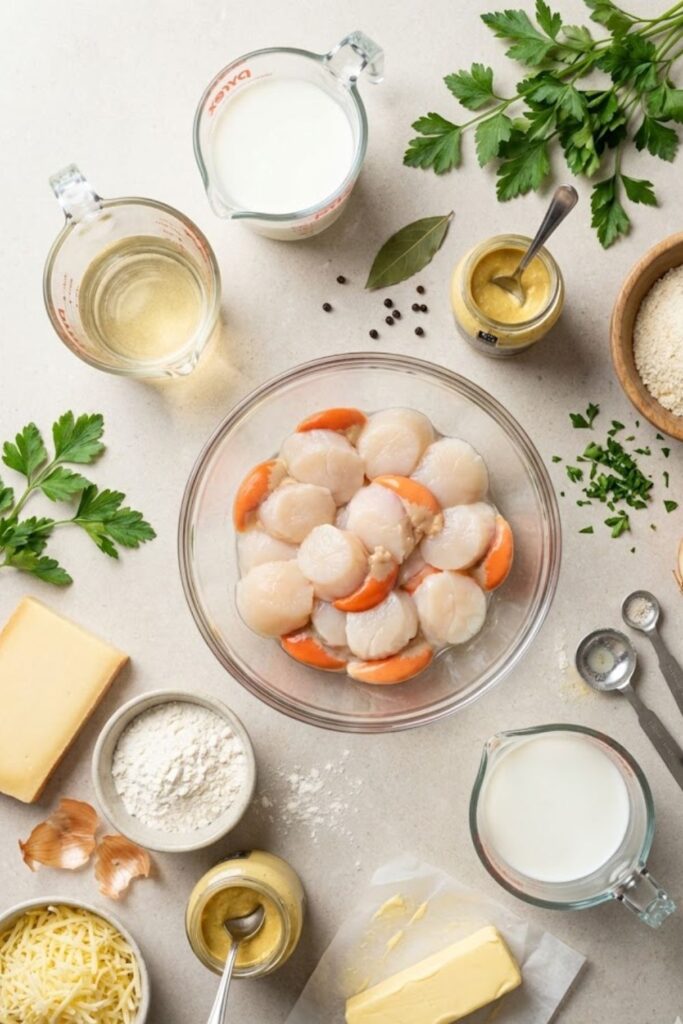 Mary Berry Scallops with Cheese Sauce Recipe