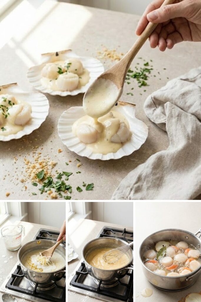 Mary Berry Scallops with Cheese Sauce Recipe