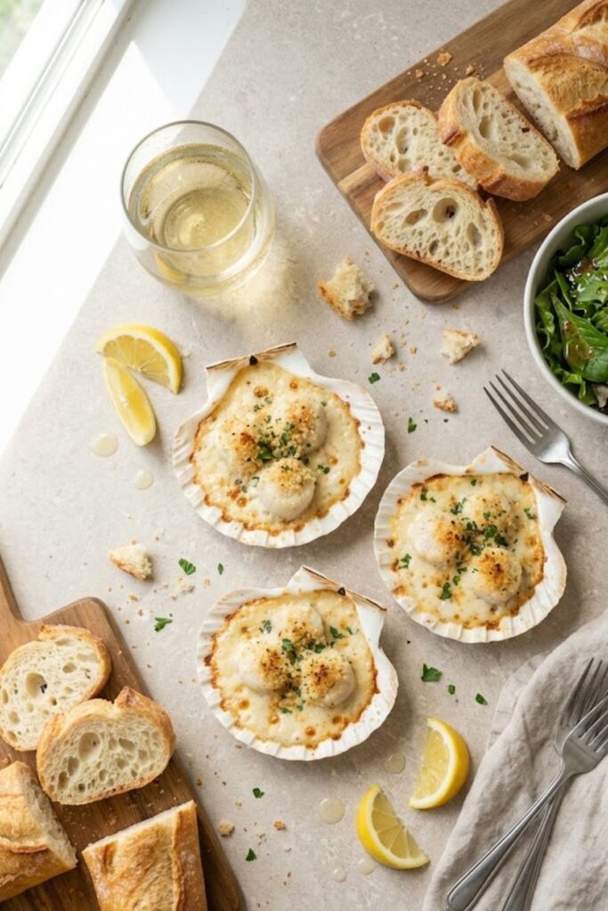 Mary Berry Scallops with Cheese Sauce Recipe