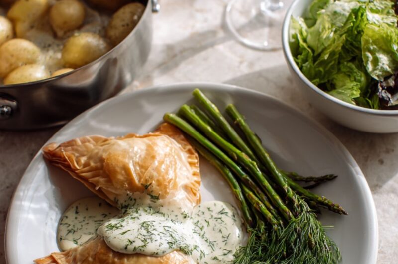 Mary Berry Salmon and Prawn Filo Purses Recipe
