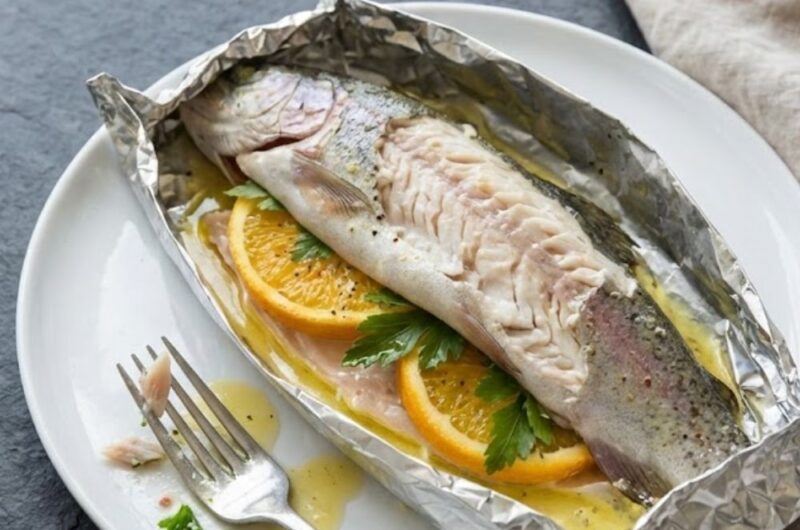 Mary Berry Baked trout with orange Recipe