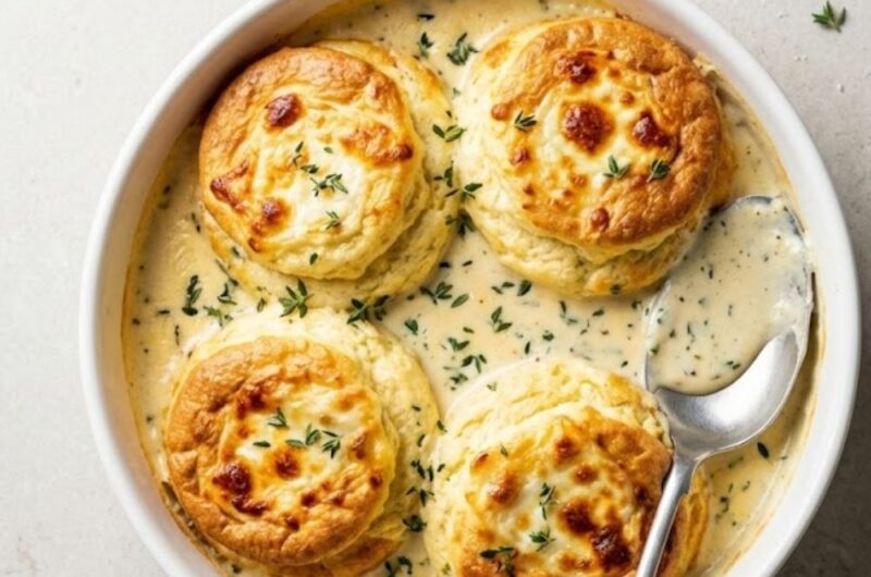 Mary Berry Garlic and goat’s cheese soufflés Recipe