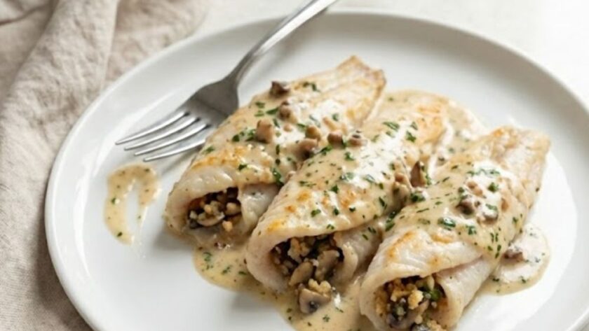 Mary Berry Mushroom-Stuffed Sole Fillets Recipe