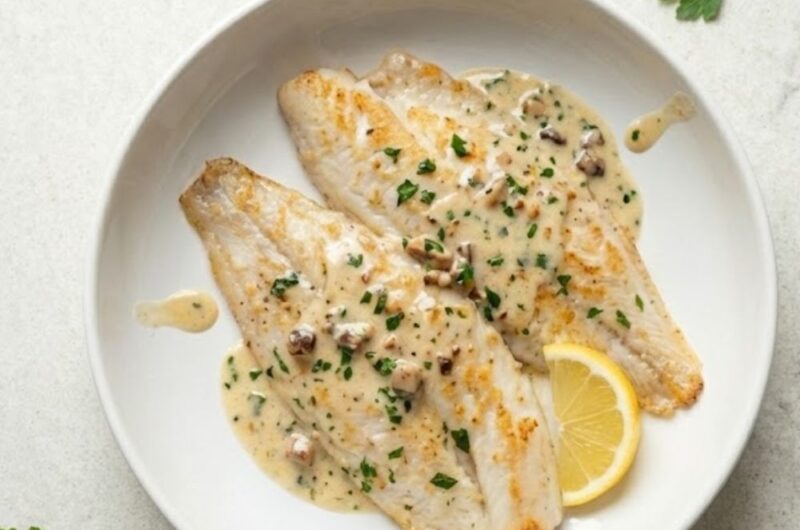 Mary Berry Mushroom-stuffed sole fillets Recipe