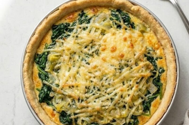 Mary Berry Spinach, leek, and Gruyère tart Recipe