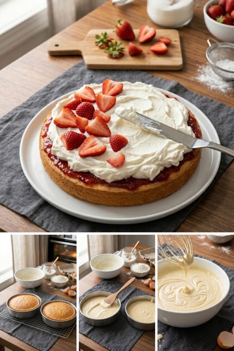 Mary Berry Strawberry Cake (Classic All-In-One Method)