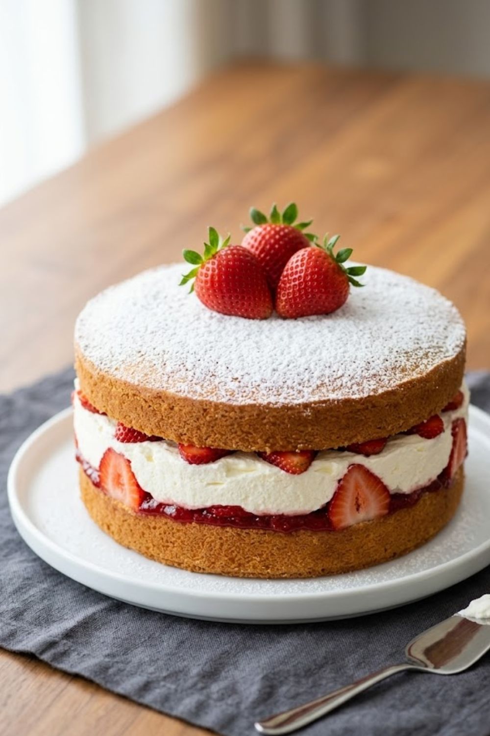 Mary Berry Strawberry Cake (Classic All-In-One Method)