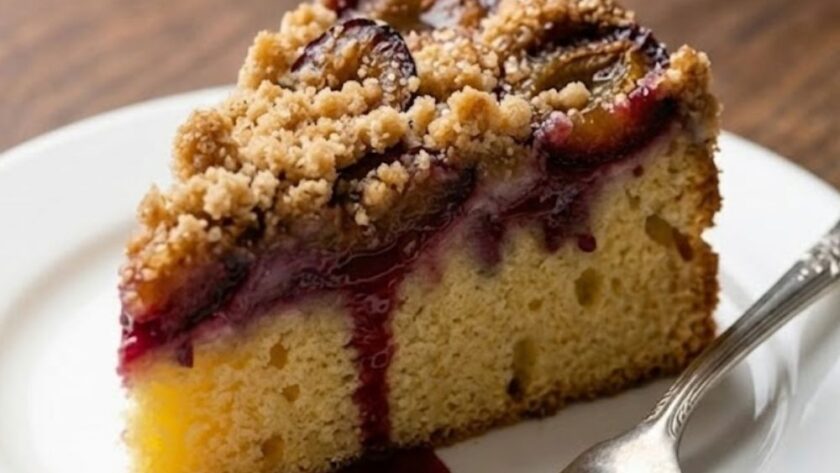 Mary Berry Plum Crumble Cake Recipe